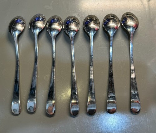 Set Of 7 Windermere ICED Tea Spoons Teaspoons Gourmet Settings Glossy Stainless