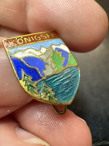 Vintage Konigsee Lake - Germany Tourist Travel Souvenir Pin Coat of Arms