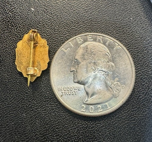 Antique Come Holy Ghost Enlighten Me Dove Confirmation Lapel Pin - Stunning!
