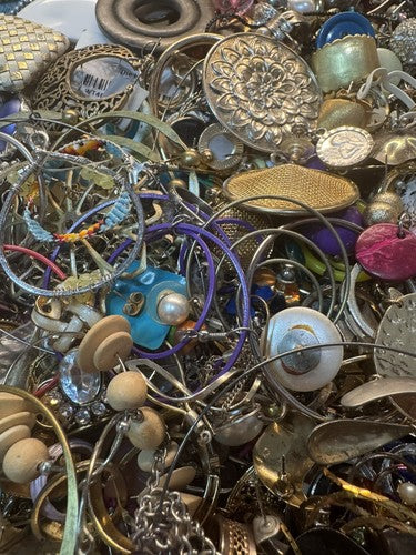 Vintage to Modern SINGLE Earring Lot Pierced Craft RePurpose Stud Dangle 1 Lb