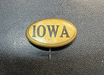Antique University of Iowa Hawkeyes Souvenir Lapel Pin Button Pinback