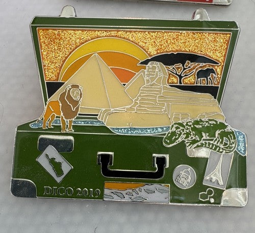 4x Destination Imagination DI Trading Pin 2019 Colorado Suitcases Continents USA