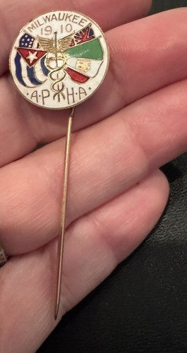 Antique 1910 American Public Health Association Convention Stick Pin APHA RARE