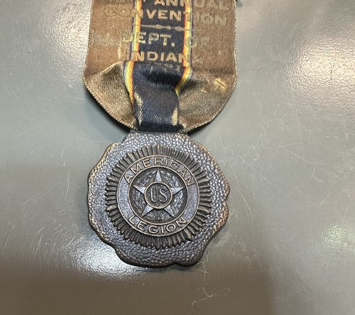 1931 AMERICAN LEGION 13th Annual Convention, Dept of Indiana BRASS WATCH FOB IN