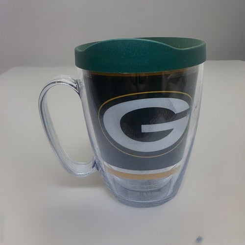 Tervis Green Bay Packers Double Walled Insulated 16oz Mug with Handle Lid NWT