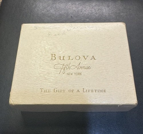 BULOVA Art Deco Watch, BOX, and Bond Vintage 50s Gold Presentation Case