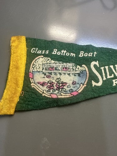 Silver Springs Florida 1940’s Silver Springs Pennant 8.5x4 Water Scene Pennant