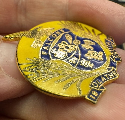 Vintage Olathe South High School Falcons 1981 Enamel Pin