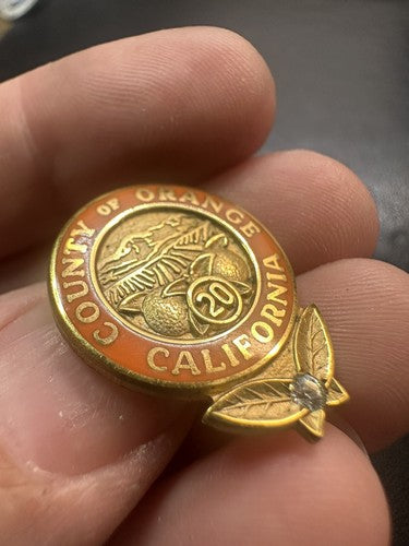 County of Orange California 15 20 25 30 Year Employee Service Award Lapel Pins