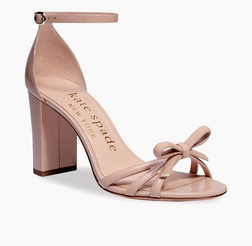 Women’s Kate Spade New York Flamenco Nude Patent Bow Heels Pumps Size 10B $198