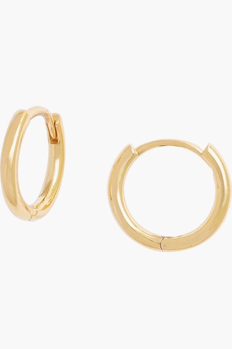 Nordstrom Everyday 14k Gold Over Sterling Silver Huggie Hoop Earrings NWT 1/2”