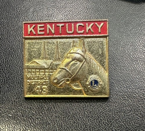 Vintage Lions Club International Kentucky Derby Churchill Downs Lapel Pin