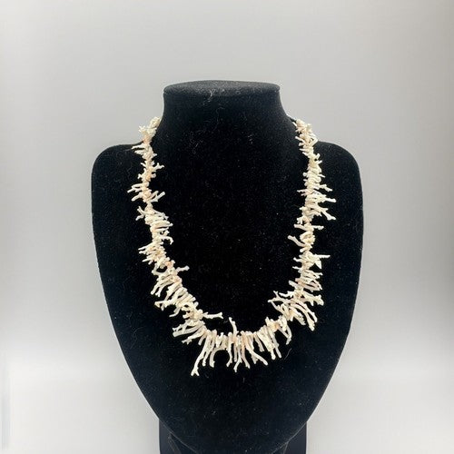 Vintage Angel Skin Coral Branch Necklace Strand 20.5”