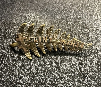 Antique WWI ST MIHIEL Commemorative Fern Pin FRANCE