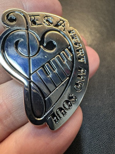 ESA Epsilon Sigma Alpha HEART AND SOUL Lapel Pin Piano Keys Treble Clef