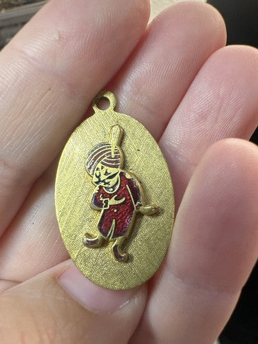 RARE Vintage Airlines Air India Maharaja Charm Pendant Indian National Airlines