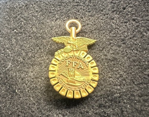Vintage FFA State Degree Key Vocational Agriculture Pin  "Kansas" Gold Filled