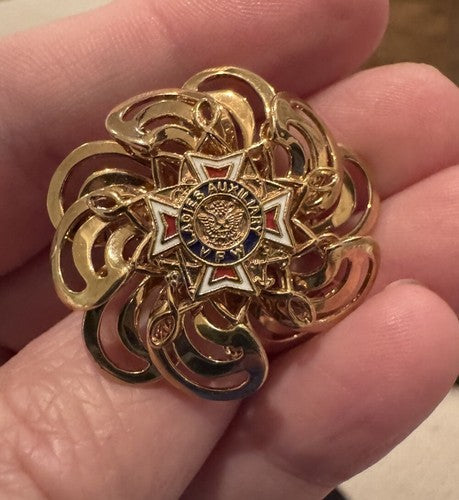 VFW Ladies Auxiliary Member Brooch Lapel Hat Jacket Bag Pin - Gorgeous!