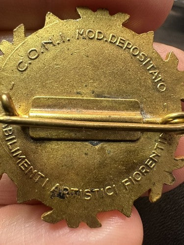 1956 Cortina Olympic Badge Pin - VII Giochi Olimpici Invernali Italia Italy