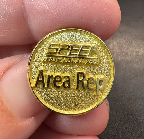 SPEEA Area Rep IFPTE Local 2001 Union Gold Tone Lapel Pin Aerospace Engineering
