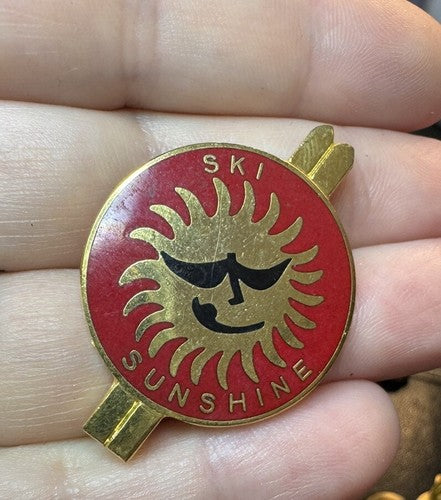 Banff Ski Sunshine Resort Alberta Canada Skiis Ski Pin HARD TO FIND