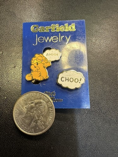 Kat's Meow Vintage Garfield Pin Lot NOS Ahhh Choo!