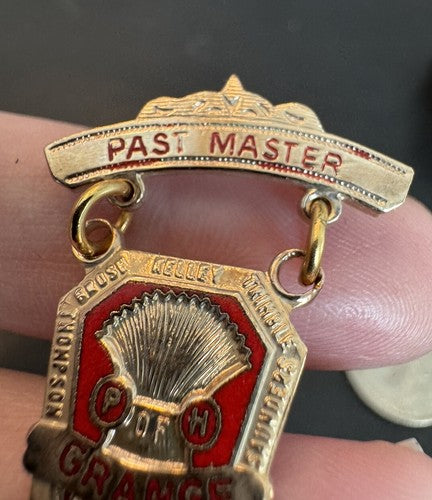 Grange Order Of Patrons Of Husbandry Past Master Lapel Pin 