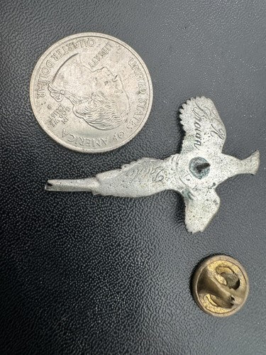 Vintage A.R. BROWN English Pewter Pheasant Bird Lapel Badge Pin