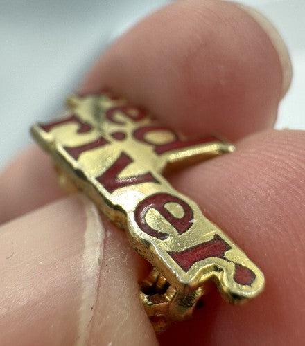 EARLY RED RIVER SKI AREA Ski Pin Retro Lettering Vintage New Mexico