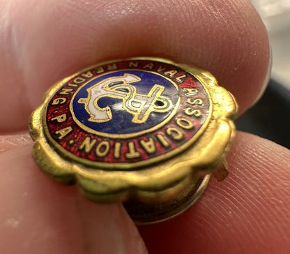 NAVAL ASSOCIATION OF READING PA PIN BACK BUTTON Very Nice!!! Navy Veteran