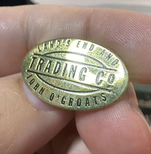 RARE Lands End and John O’Groats Trading Co Company Gold Tone Enamel Lapel Pin