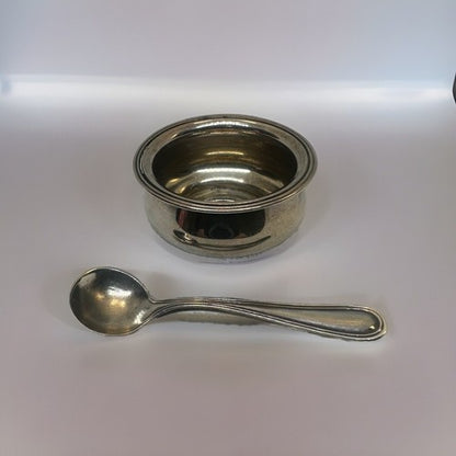 Sterling Watson COMMONWEALTH INDIVIDUAL SALT CELLAR and SALT SPOON 2" No  Mono