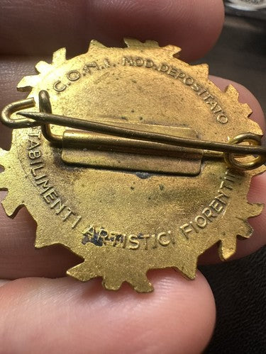 1956 Cortina Olympic Badge Pin - VII Giochi Olimpici Invernali Italia Italy
