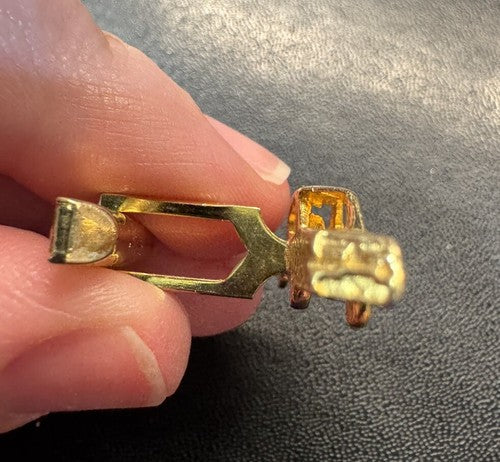 Vintage 60s Gold Tone Chevrolet Ford Car Cufflinks Chevy
