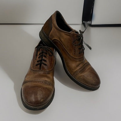 Bacco Bucci Boni Brown Genuine Leather Calfskin Oxford Shoes 11