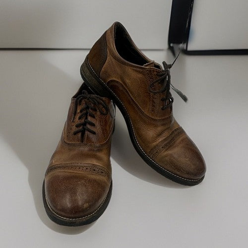 Bacco Bucci Boni Brown Genuine Leather Calfskin Oxford Shoes 11