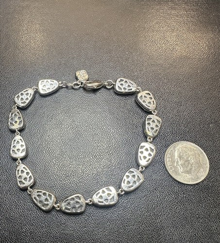 Kendra Scott Silver Tone Drusy  Susanna Bracelet in Silver 7.75” Druzy