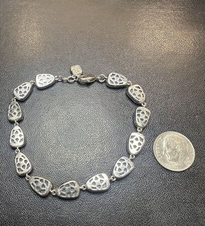 Kendra Scott Silver Tone Drusy  Susanna Bracelet in Silver 7.75” Druzy