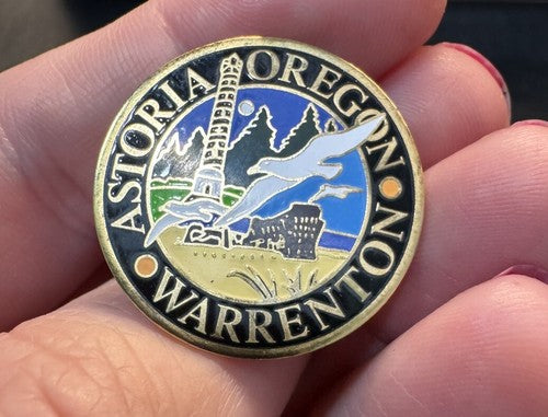 Astoria Warrenton Oregon Astoria Column Travel Souvenir Lapel Pin