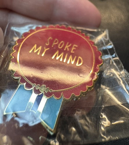 SPOKE MY MIND Everyday Bravery Emily McDowell Studio Enamel Pin Limited