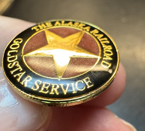The Alaska Railroad Goldstar Service Souvenir Lapel Pin