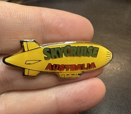SKYCRUISE AUSTRALIA Blimp Dirigible Lapel Pin Back Hat Tack