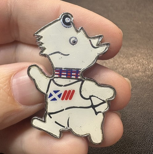 Mac the Dog Commonwealth Games 1986 Lapel Pin Badge B.A.R.K. Patroller Mac