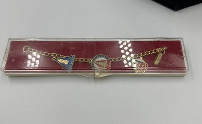 Vintage 1980's Early Space Shuttle Program Charm Bracelet New In Box