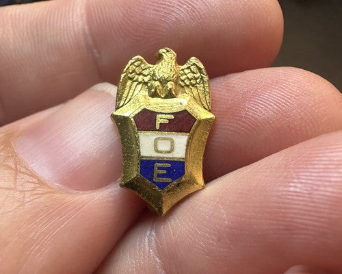 Unique FOE Fraternal Order of Eagles Pin Likely Gold Filled