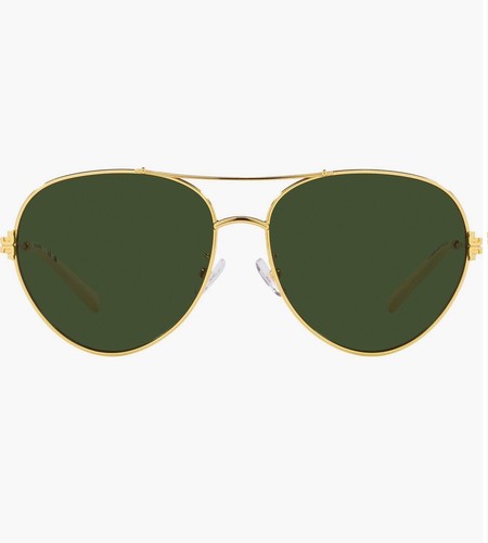 Tory Burch 58mm Pilot Sunglasses Green Lens Aviator $209