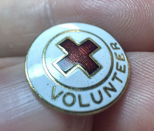 Red Cross Volunteer Vintage Lapel Hat Pin