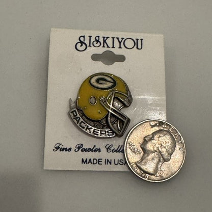 3D Helmet Big G Logo NFL Green Bay Packers Hat Lapel Pin NOS Siskiyou