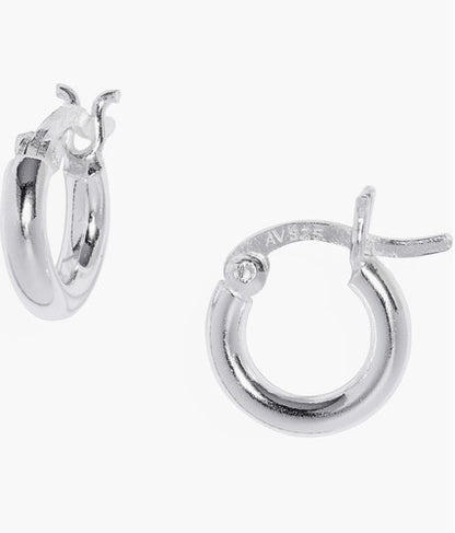 Argento Vivo Sterling Silver Huggie Hoop Earrings - Small Hoops