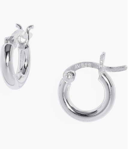 Argento Vivo Sterling Silver Huggie Hoop Earrings - Small Hoops